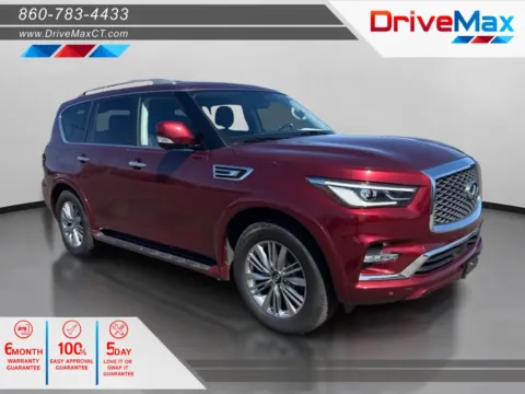 Red 2021 INFINITI QX80 LUXE Sport Utility 4D for sale in Manchester, CT