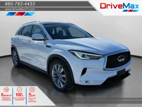 White 2019 INFINITI QX50 Luxe Sport Utility 4D for sale in Manchester, CT