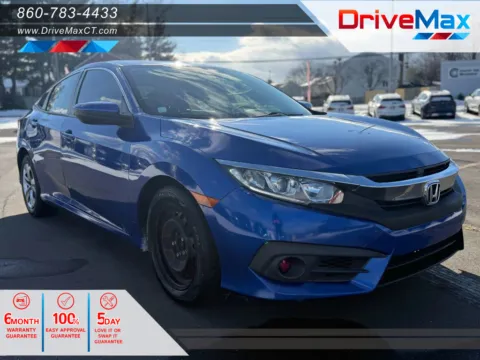 Blue 2016 Honda Civic LX Sedan 4D for sale in Manchester, CT