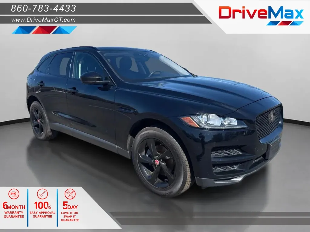Black 2019 Jaguar F-PACE 20d Prestige Sport Utility 4D for sale in Manchester, CT