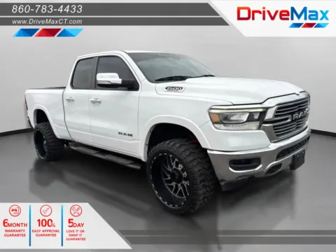White 2020 Ram 1500 Quad Cab Laramie Pickup 4D 6 1/3 ft for sale in Manchester, CT