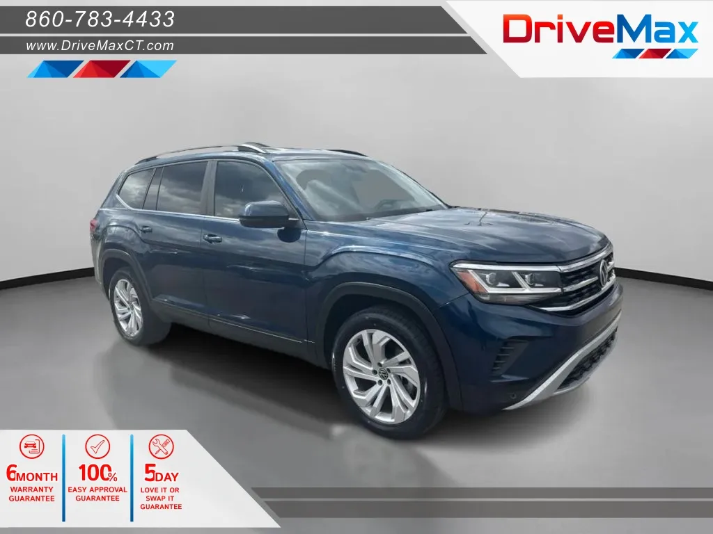 Blue 2022 Volkswagen Atlas SE w/Tech Pkg Sport Utility 4D for sale in Manchester, CT