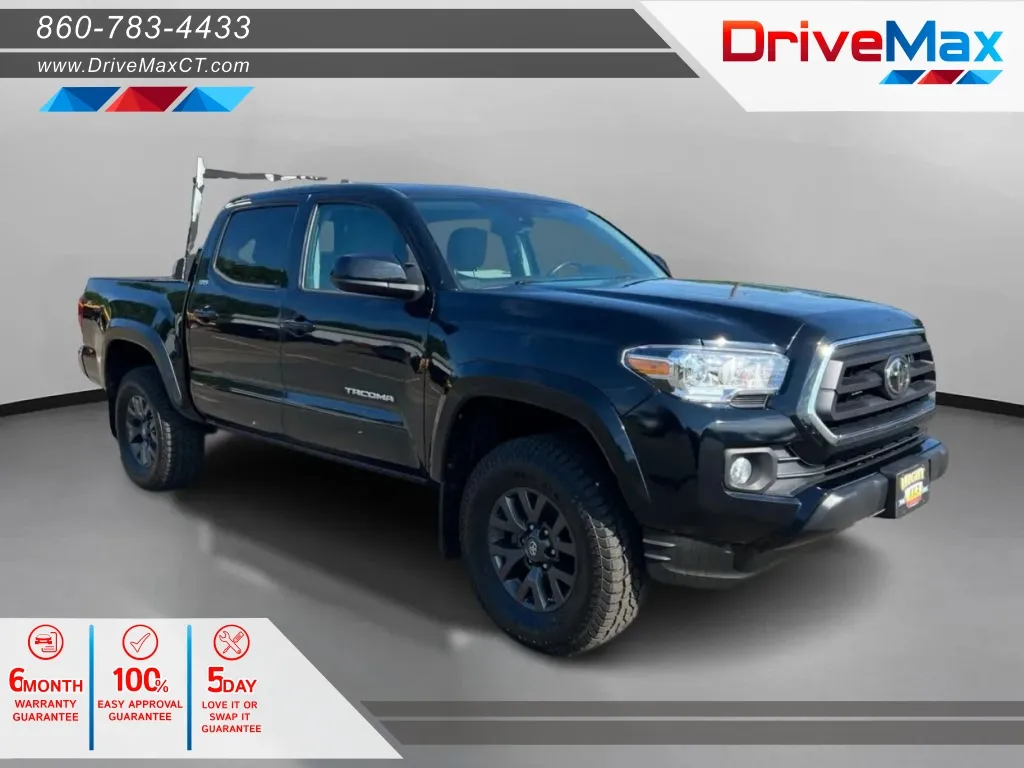 Black 2020 Toyota Tacoma Double Cab SR5 Pickup 4D 5 ft for sale in Manchester, CT
