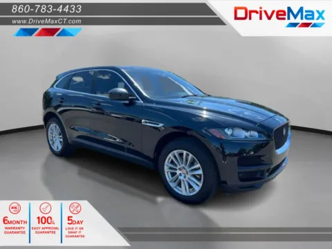 Black 2019 Jaguar F-PACE 30t Prestige Sport Utility 4D for sale in Manchester, CT