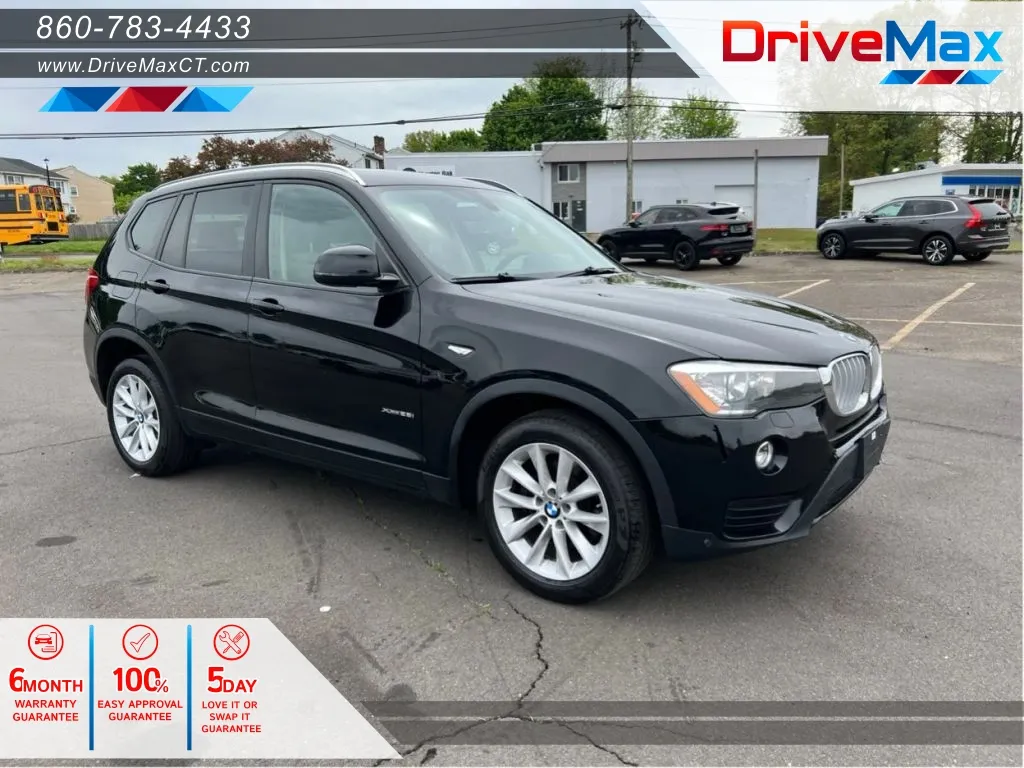 Black 2017 BMW X3 xDrive28i Sport Utility 4D for sale in Manchester, CT