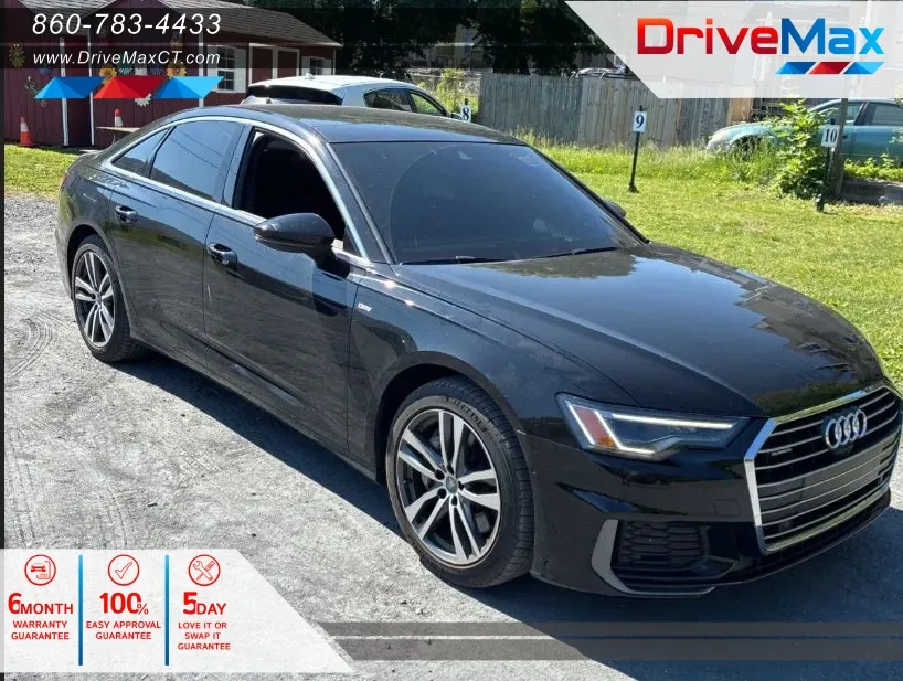 Black 2019 Audi A6 55 TFSI Premium Plus Sedan 4D for sale in Manchester, CT