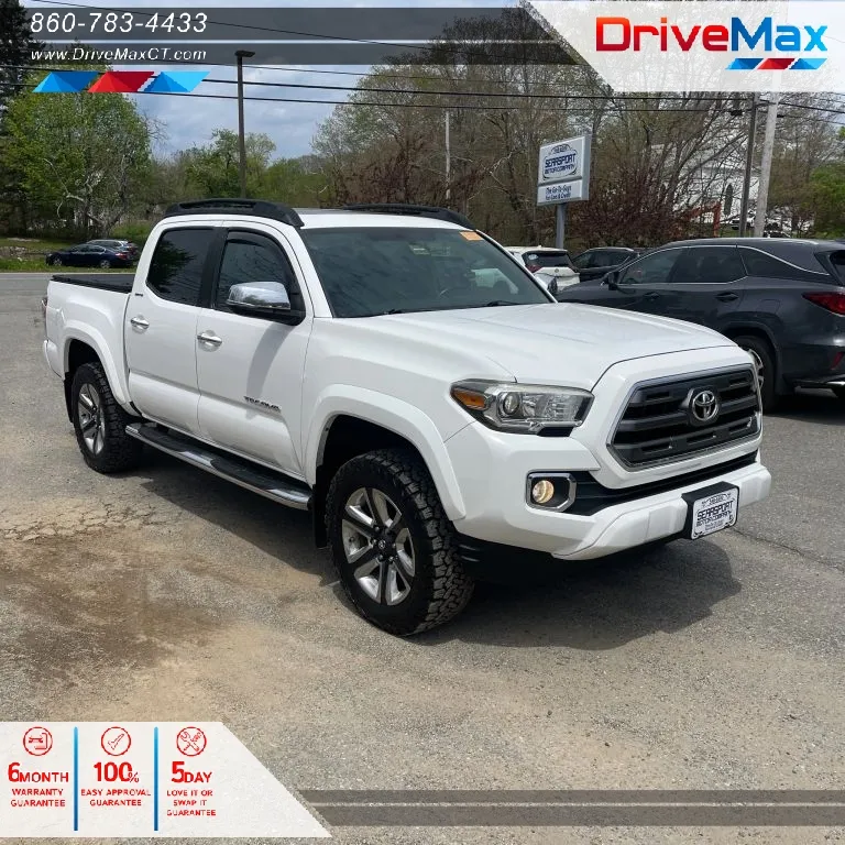 White 2016 Toyota Tacoma Double Cab Limited Pickup 4D 5 ft for sale in Manchester, CT