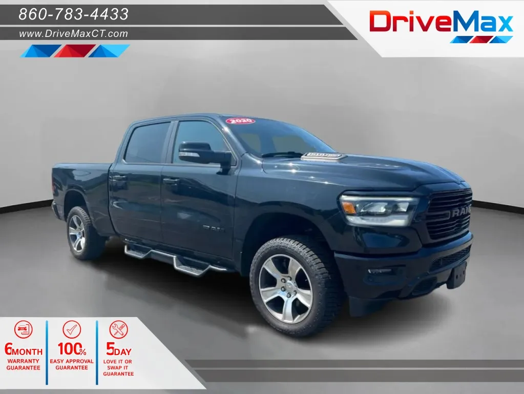 Black 2020 Ram 1500 Crew Cab Rebel Pickup 4D 5 1/2 ft for sale in Manchester, CT