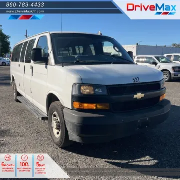 White 2022 Chevrolet Express 3500 Passenger LS Extended Van 3D for sale in Manchester, CT