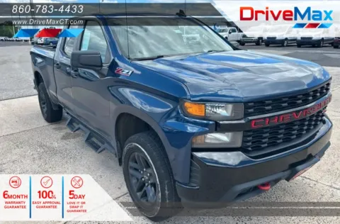 Blue 2019 Chevrolet Silverado 1500 Double Cab Custom Trail Boss Pickup 4D 6 1/2 ft for sale in Manchester, CT