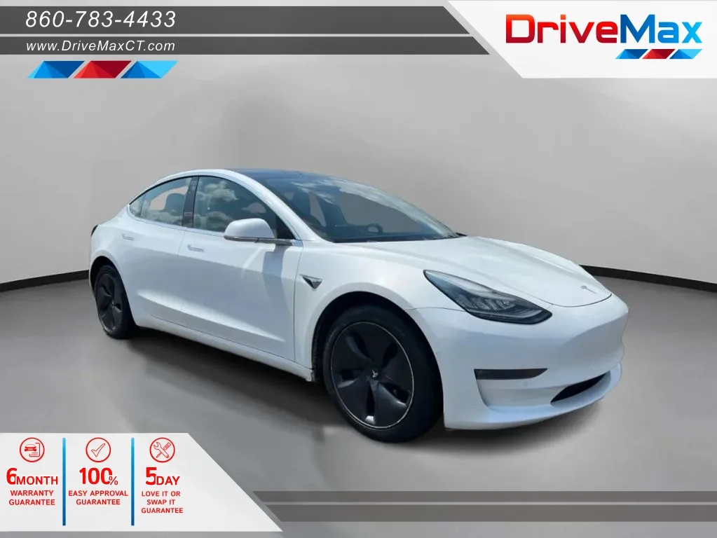 White 2019 Tesla Model 3 Long Range Sedan 4D for sale in Manchester, CT