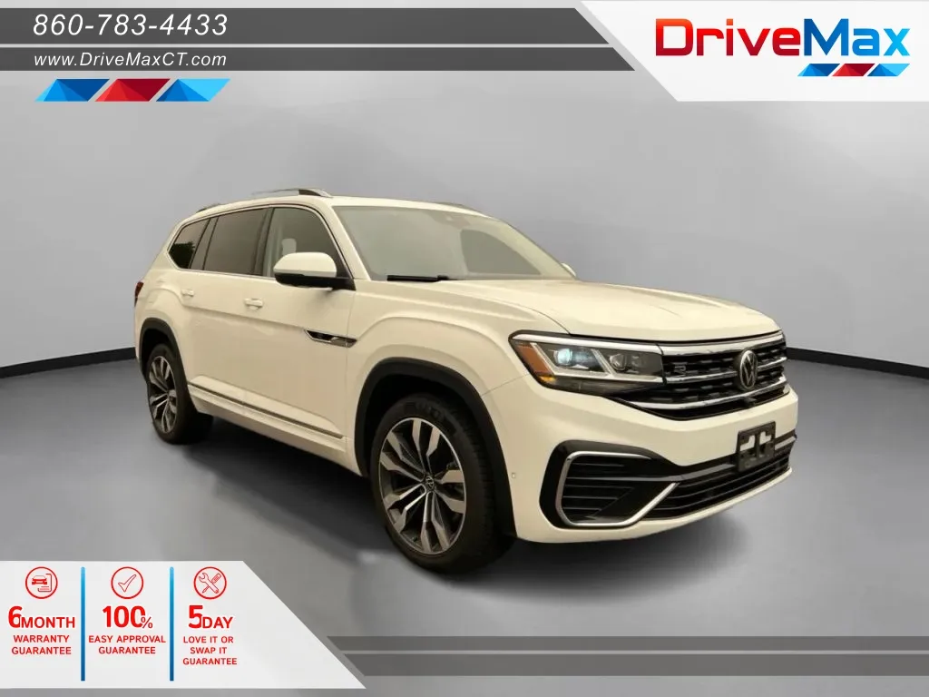 White 2022 Volkswagen Atlas SEL Premium R-Line 4Motion Sport Utility 4D for sale in Manchester, CT