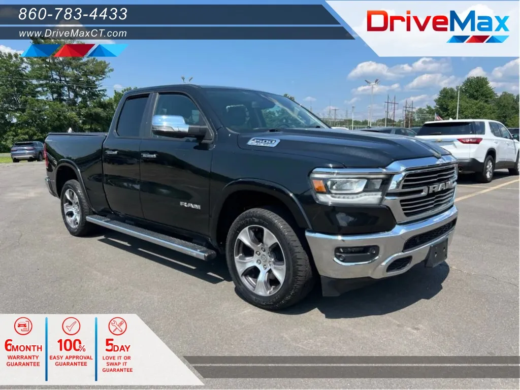 Black 2020 Ram 1500 Quad Cab Laramie Pickup 4D 6 1/3 ft for sale in Manchester, CT