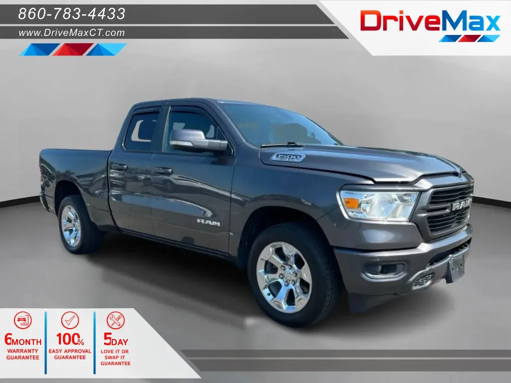 Gray 2019 Ram 1500 Quad Cab Big Horn Pickup 4D 6 1/3 ft for sale in Manchester, CT