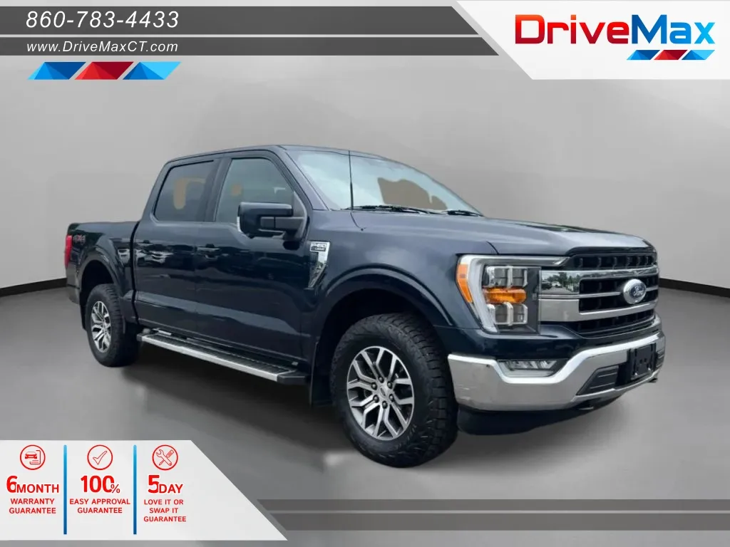 Blue 2022 Ford F-150 SuperCrew Cab Lariat Pickup 4D 5 1/2 ft for sale in Manchester, CT