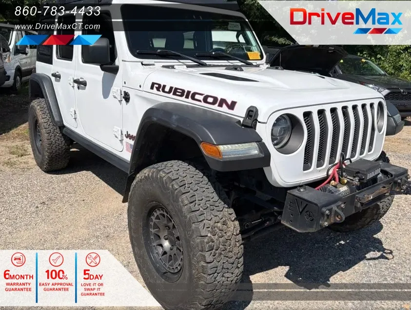 White 2021 Jeep Wrangler Unlimited Rubicon Sport Utility 4D for sale in Manchester, CT