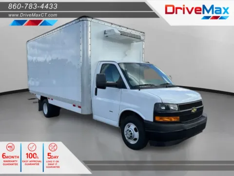 White 2024 Chevrolet Express Cutaway 3500 Cutaway Van 2D for sale in Manchester, CT