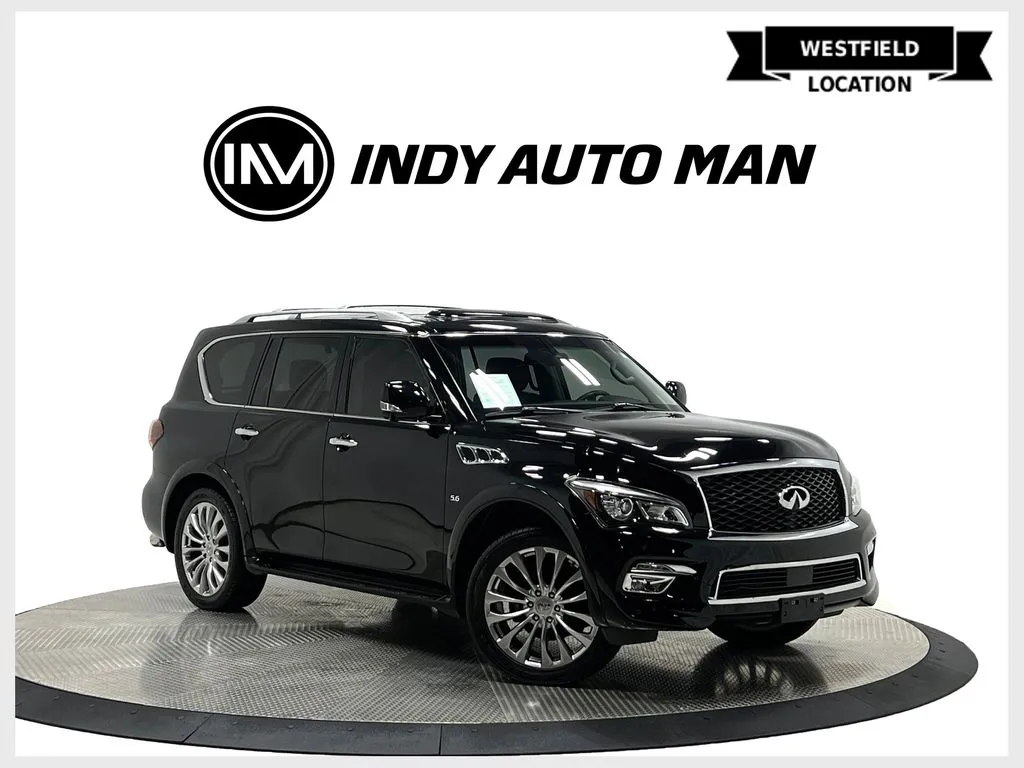 Black 2016 INFINITI QX80 for sale in Westfield, IN