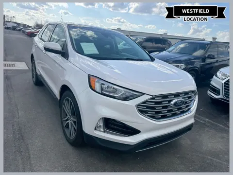 White 2019 Ford Edge Titanium for sale in Westfield, IN