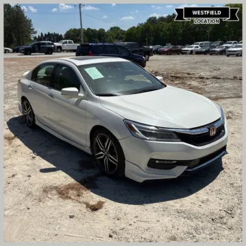 White 2016 Honda Accord EX-L w/Navigation and Honda Sensing for sale in Westfield, IN