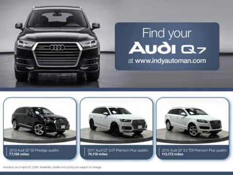 Silver 2021 Audi Q7 55 Prestige quattro for sale in Westfield, IN