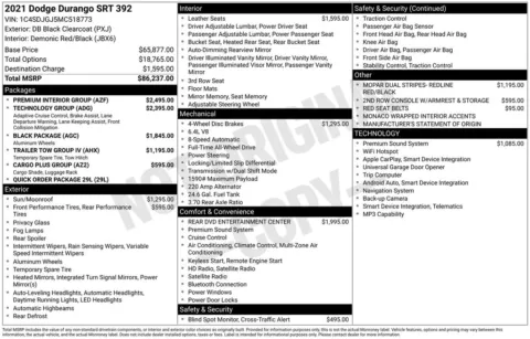 Photos of 2021 Dodge Durango SRT 392 for sale in Westfield, IN at Indy Auto Man - Westfield
