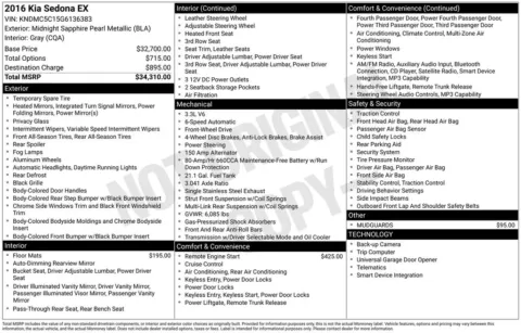 Photos of 2016 Kia Sedona EX for sale in Westfield, IN at Indy Auto Man - Westfield