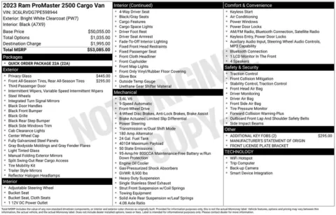 Photos of 2023 Ram ProMaster 2500 High Roof for sale in Westfield, IN at Indy Auto Man - Westfield