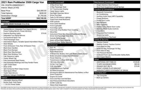 Photos of 2021 Ram ProMaster 3500 High Roof for sale in Westfield, IN at Indy Auto Man - Westfield