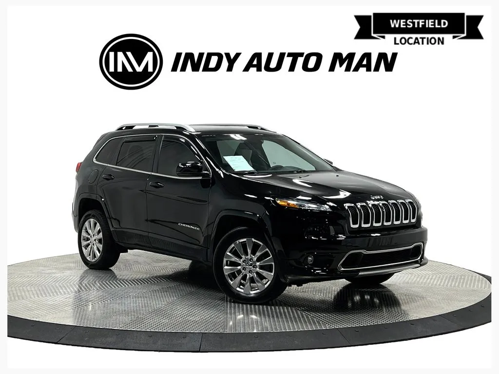 Black 2018 Jeep Cherokee Overland for sale in Westfield, IN