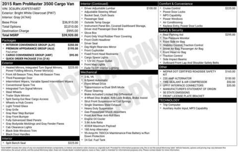 Photos of 2015 Ram ProMaster 3500 High Roof for sale in Westfield, IN at Indy Auto Man - Westfield