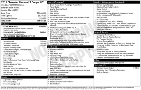 Photos of 2015 Chevrolet Camaro 1LT for sale in Westfield, IN at Indy Auto Man - Westfield