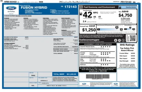 Photos of 2015 Ford Fusion Hybrid SE for sale in Westfield, IN at Indy Auto Man - Westfield