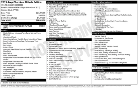 Photos of 2019 Jeep Cherokee Altitude for sale in Westfield, IN at Indy Auto Man - Westfield