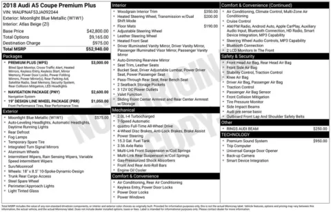 Photos of 2018 Audi A5 2.0T Premium Plus quattro for sale in Westfield, IN at Indy Auto Man - Westfield