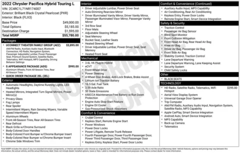 Photos of 2022 Chrysler Pacifica Hybrid Touring L for sale in Westfield, IN at Indy Auto Man - Westfield