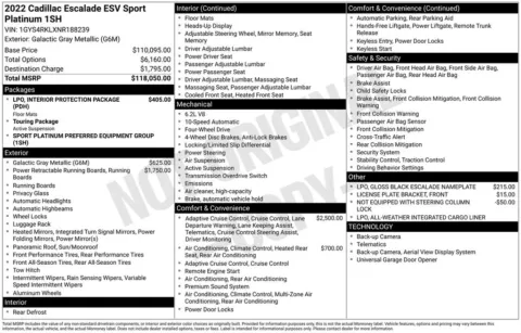 Photos of 2022 Cadillac Escalade ESV Sport Platinum for sale in Westfield, IN at Indy Auto Man - Westfield