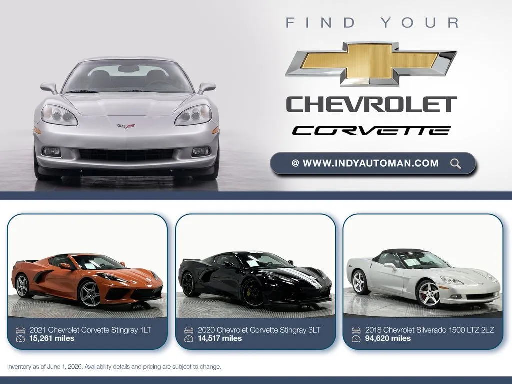 Black 2016 Chevrolet Corvette Stingray 1LT for sale in Westfield, IN