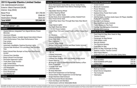 Photos of 2015 Hyundai Elantra Limited for sale in Westfield, IN at Indy Auto Man - Westfield