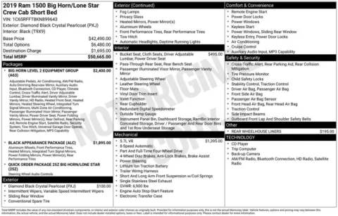 Photos of 2019 Ram 1500 Big Horn/Lone Star for sale in Westfield, IN at Indy Auto Man - Westfield