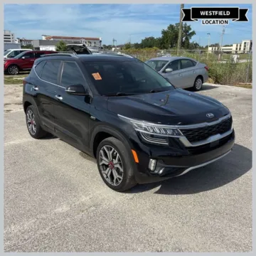 Black 2021 Kia Seltos SX for sale in Westfield, IN