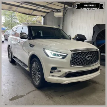 White 2019 INFINITI QX80 LUXE for sale in Westfield, IN
