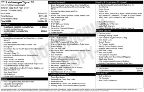 Photos of 2019 Volkswagen Tiguan 2.0T SE 4Motion for sale in Westfield, IN at Indy Auto Man - Westfield