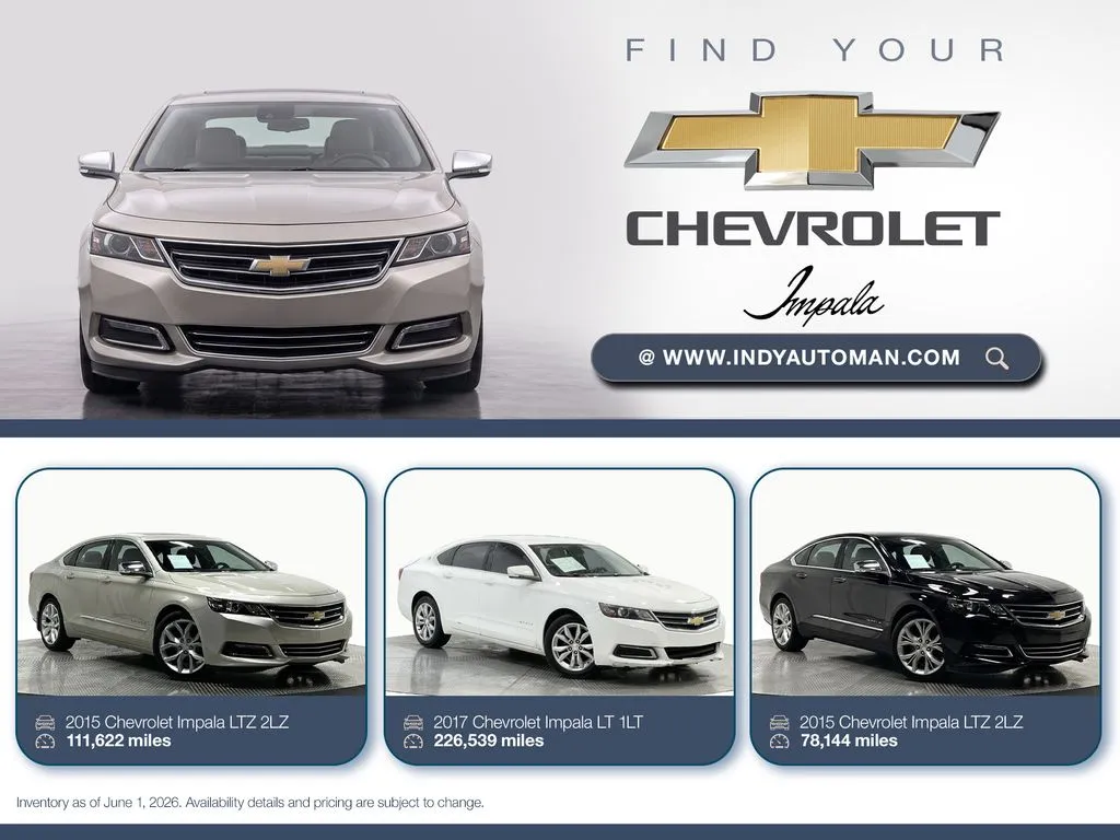 Gray 2015 Chevrolet Impala LTZ 2LZ for sale in Westfield, IN