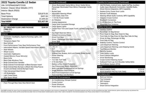 Photos of 2022 Toyota Corolla LE for sale in Westfield, IN at Indy Auto Man - Westfield