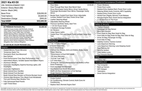 Photos of 2021 Kia K5 EX for sale in Westfield, IN at Indy Auto Man - Westfield