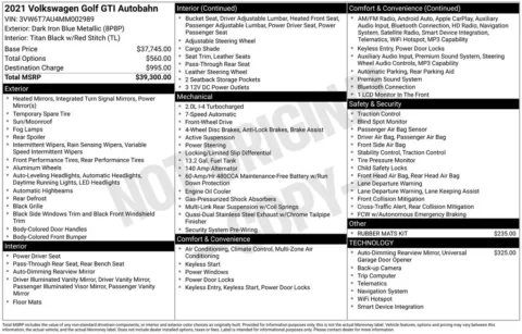 Photos of 2021 Volkswagen Golf GTI Autobahn for sale in Westfield, IN at Indy Auto Man - Westfield