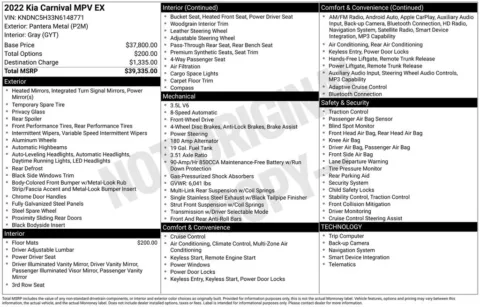 Photos of 2022 Kia Carnival EX for sale in Westfield, IN at Indy Auto Man - Westfield