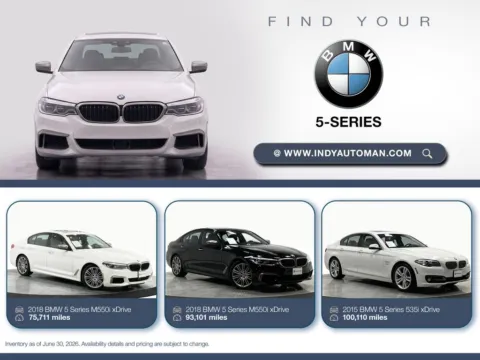White 2015 BMW 5 Series 535i xDrive for sale in Westfield, IN