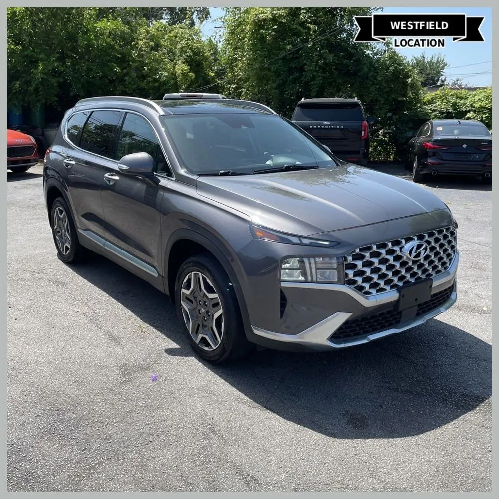 Gray 2021 Hyundai Santa Fe Hybrid SEL Premium for sale in Westfield, IN